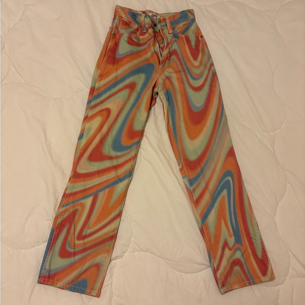 Wrangler tie-dye bootcut jeans pants size 24W 28L